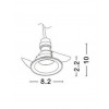 ZELMIRA SPOT Stropní vestavné svítidlo, těleso hliník, povrch bílá, pro žárovku 1x50W, GU10, 230V, IP20, rozměry d=82mm h=22mm náhled 5