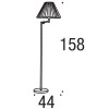 BREAK Stojací lampa, základna kov, dvě ramena, povrch nikl, stínítko papír bílý, plisovaný, pro žárovku 1x60W, E27, 230V, IP20, tř.1, d=440mm, h=1580mm náhled 6