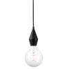 AUD PENDANT Závěsný kabel s objímkou, těleso kov/plast černá, pro žárovku 1x60W, E27, 230V, IP20, tř.2, rozměry 119x65mm, vč. závěsného kabelu s textilním úpletem 3000mm, lze zkrátit náhled 1