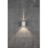 Canto 2 Nástěnné svítidlo interiérové/venkovní, těleso kov, povrch galvanizovaný, difuzor plast, LED 2x6W, 500lm, teplá 2700K, Ra80, 230V, IP44, tř.1, rozměry 104x87mm, svítí nahoru/dolů, vyzařovací úhel 75° náhled 23