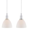 RAY PENDANT Závěsné svítidlo, základna kov chrom, difuzor sklo opál, pro žárovku 2x40W, E14, 230V, IP20, tř.2, rozměry 120x165mm, vč. závěsného kabelu 1800mm náhled 2