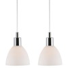 RAY PENDANT Závěsné svítidlo, základna kov chrom, difuzor sklo opál, pro žárovku 2x40W, E14, 230V, IP20, tř.2, rozměry 120x165mm, vč. závěsného kabelu 1800mm náhled 1