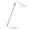 VANOLA Stojací lampa základna a stínítko kov, povrch bílá, tyčka kov, povrch chrom lesk, pro žárovku 1x40W, E14, 230V, IP20, d=130mm, h=450mm, s vypínačem náhled 1