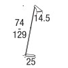 VANILA Stojací lampa základna a stínítko kov, povrch černá, tyčka kov, povrch chrom lesk, 1x40W, E14, 230V, IP20, tř.1, d=250mm, nastavit výška h=740-1290mm, s vypínačem náhled 5