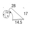 VANILA Nástěnná lampa, nastavitený směr svícení, základna a stínítko kov, povrch černá, tyčka kov, povrch chrom lesk, pro žárovku 1x40W, E14, 230V, IP20, tř.1, 260x170mm, s vypín, kabel 2,1m náhled 4