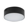 TRIDAR LED 15W, IP20 Stropní přisazené svítidlo, kruh, těleso plast, povrch černá, difuzor plast opál, LED 15W, neutrální  4000K, 1300lm, Ra80, 230V, IP20, tř.2, rozměry d=110mm, h=40mm náhled 1