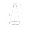 OKULUS ZSM LED 18W, IP20 Závěsné svítidlo, kruh, těleso hliník/kov, povrch černá, difuzor plast, LED 18W, neutrální 4000K, 600lm, Ra80, 230V, IP20, tř.1, rozměry d=450mm, vč. závěs. kabelu l=1400mm, lze zkrátit náhled 5