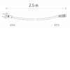 NK, 230V, 2,5m Napájecí kabel pro spojovatelný párty řetěz, materiál plast, povrch černá, 230V, spojka IP65, l=2,5m náhled 2