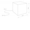 BERENIE Cube Záhradní venkovní svítidlo, základna kov, difuzor plast PE opál, pro žárovku 1x60W, E27, 230V, IP44, tř.1, rozměry 400x400x400mm, vč napájecího kabelu l=3000mm náhled 5
