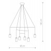 CERO R C6 Závěsné svítidlo, těleso kov, povrch černá, pro žárovku 6x35W, GU10, 230V, IP20, tř.1, rozměry w=950mm, vč závěsu l=1300mm náhled 5