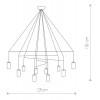 CERO R C6 Závěsné svítidlo, těleso kov, povrch černá, pro žárovku 6x35W, GU10, 230V, IP20, tř.1, rozměry w=950mm, vč závěsu l=1300mm náhled 6