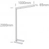 ELKA FL 75W Stojací kancelářská lampa, těleso hliník, povrch černá, difuzor plast, LED 75W, 9700lm, neutrální 4000K, UGR<15, dotyk stmívač, 230V, IP20, tř.1, 65x2000x1000mm, svítí nahoru/dolů, náhled 3