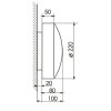 EDNA 1 IN-12DU2/020 Stropní svítidlo, základna plast, povrch bílá, difuzor sklo, opál, pro žárovku 1x7W, E27 A60, 230V, IP43, tř.2, "F", d=220mm, h=105mm náhled 3