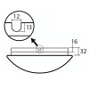 TITAN 2,DELIA 2 KN83 POUZE PODSTAVEC Podstavec pod základnu svítidla pro povrchový přívod kabelu, materiál kov, povrch bílá, rozměry d=375mm, h=16mm náhled 1