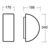 NEVA 2 Stropní svítidlo, základna kov povrch bílá, difuzor sklo, triplex opál, pro žárovku 1x10W, E27 A60, 230V, do koupelny IP43, tř.1, 340x195x170mm náhled 2