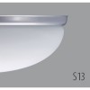 ALMA 2 Stropní svítidlo oválné, základna kov, rámeček mosaz zlatá lesk, difuzor sklo opál, pro žárovku 1x100W, E27 A60, 230V, IP41, 370x225x140mm náhled 4