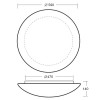 AURA 9 LED-2L43C10K98/084 DALI 3000 Stropní svítidlo, základna kov, povrch bílá, difuzor sklo opál, LED 56W, teplá 3000K, 7250lm/5000lm, Ra80, stmív DALI, 230V, IP43, tř.1, "F", d=590mm, h=140mm náhled 2