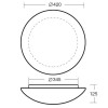 AURA 11,IN-22BT15/015 Stropní svítidlo, základna kov, povrch bílá, difuzor sklo opál, pro žárovku 2x10W, E27 A60, 230V, IP44, tř.1, "F", d=420mm, h=125mm, sklo bajonet náhled 2