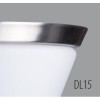 N-12U5/244/DL15 NELA Nástěnné svítidlo, základna kov, povrch bílá, límec broušená nerez, difuzor sklo opál, pro žárovku 1x7W, E27 A60, 230V, IP43, 270x140x120mm náhled 3