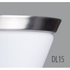 IN-22U7/268/DL14NELA Nástěnné svítidlo, základna kov, povrch bílá, límec nerez lesk, difuzor sklo opál, pro žárovku 2x7W, E27 A60, 230V, IP43, 370x200x200mm náhled 3