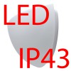 NELA 2, LED-1L41B07U7/264 15W IP43 LÍMEC Nástěnné svítidlo, základna kov, povrch bílá, límec kov nerez lesk, difuzor sklo triplex opál, LED 15W, 1940lm, teplá 3000K, 230V, do koupelny IP43, tř.1, 350x190x150mm náhled 2