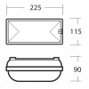 ELEKTRA 1 LED-1L26B07 IP54 8W Stropní, průmyslové svítidlo, základna polypropylen PP, povrch bílá, difuzor plast PP opál, LED 8W, 1010lm, neutrální 4000K, 230V, do koupelny IP54, tř.2, rozměry 115x90x225mm náhled 4