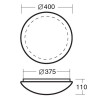 TITAN 2, LED-1L16B07KN83/PM08 DALI 3000 Stropní svítidlo, základna kov, povrch bílá, difuzor plast PMMA opál, LED 36W, 4850lm, teplá 3000K, stmív DALI,230V, do koupelny IP54, 1N, tř.1, d=400mm, h=110mm. náhled 2