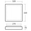 LIBRA 1 LED-1L32C07NU2/232 IP44 19W senzor HF Stropní, přisazené svítidlo, senzor HF, záběr 150°, dosah 8m, čas 10s-10min, základna kov bílá, difuzor sklo opál, LED 19W, 2460lm, teplá 3000K, 230V, zvýš krytí IP44, 320x320x70mm náhled 5