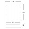 LIBRA 2 LED-1L33C10NU3/233 IP44 36W senzor HF Stropní, přisazené svítidlo, senzor HF, záběr 150°, dosah 8m, čas 10s-10min, základna kov bílá, dif sklo opál, LED 36W, 4850lm, teplá 3000K, 230V,zvýš krytí IP44, 420x420x70mm náhled 5