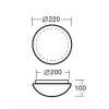 TITAN 1A, LED-1L12B07KN32/PM03 3000 Stropní svítidlo, základna kov, povrch bílá, difuzor plast PMMA opál, LED 11W, 1290lm, teplá 3000K, 230V, do koupelny IP54, 1N, tř.1, rozměry d=220mm, h=100mm. náhled 3