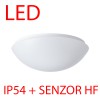 TITAN 1 LED-1L14C03KN62 15W IP54 senzor HF Stropní svítidlo, senzor HF, záběr 150°, dosah 8m, čas 10s-10min, základna kov bílá, difuzor plast PMMA opál, LED 15W, 2110lm, neutrální 4000K, 230V, do koupelny IP54, tř.1, d=300mm, h=105mm náhled 2