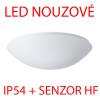 TITAN 2 LED-1L16C07KN83 NOUZOVÉ IP54 senzor HF Nouzové svítidlo, SA - výdrž 3h + senzor HF, záběr 150°, dosah 8m, čas 10s-10min, zákl kov bílá, difuzor plast opál, LED 28W, 3690lm, teplá 3000K, 230V, do koupelny IP54, IK10, tř.1, d=400mm, náhled 2