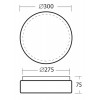 DELIA 1 LED-1L14C03KN62 NOUZOVÉ IP54 15W senzor HF Nouzové svítidlo, SA - výdrž 3h + senzor HF, záběr 150°, dosah 8m, čas 10s-10min, zákl kov bílá, dif PC opál, LED 15W, 2110lm, neutrální 4000K, 230V, do koupelny IP54, IK10, d=300mm, h=75mm náhled 5