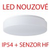 DELIA 1 LED-1L14C03KN62 NOUZOVÉ IP54 15W senzor HF Nouzové svítidlo, SA - výdrž 3h + senzor HF, záběr 150°, dosah 8m, čas 10s-10min, zákl kov bílá, dif PMMA opál, LED 15W, 2110lm, neutrální 4000K, 230V, do koupelny IP54, d=300mm, h=75mm náhled 2