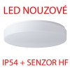 DELIA 2 LED-1L16C07KN83 NOUZOVÉ IP54 senzor HF Nouzové svítidlo, SA - výdrž 3h + senzor HF, záběr 150°, dosah 8m, čas 10s-10min, zákl kov bílá, dif PC opál, LED 36W, 5070lm, neutrální 4000K, 230V, do koupelny IP54, IK10, d=400mm, h=80mm náhled 2