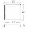 TILIA 2 LED-1L33C10NU3 IP44 NOUZOVÉ senzor HF Nouzové svítidlo, SA - výdrž 3h, senzor HF, záběr 150°, dosah 8m, čas 10s-10min, zákl kov bílá, difuzor plast opál, LED 28W, 3890lm, neutrální 4000K, 230V, do koupelny IP44, IK10, 400x400x70m náhled 5