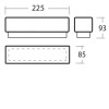 FLORA 1 LED-1L26B07DU11/124 8W IP43 Nástěnné svítidlo, základna polykarbonát PC, povrch bílá, difuzor sklo triplex opál, LED 8W, 1010lm, neutrální 4000K, 230V, do koupelny IP43, tř.2, 225x93x85mm náhled 5