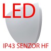 NELA 2 LED-1L41B07U7/264 15W IP43 senzor HF LÍMEC Nástěnné svítidlo,senzor HF, záběr 150°, dosah 8m, čas 10s-10min, zákl kov bílá, límec kov nerez broušená, difuzor sklo opál, LED 15W, 2030lm, neutrál 3000K, 230V, zvýš krytí IP43, 350x190x15 náhled 2