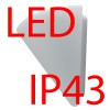 NELA 4A LED-1L26B07U31/322 8W IP43 Nástěnné svítidlo, základna kov, povrch bílá, difuzor sklo triplex opál, LED 8W, 1010lm, neutrální 4000K, 230V, do koupelny IP43, tř.1, 300x270x157mm náhled 2