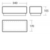 JENA 2 LED-2L27C03U9/038 17W IP43 Stropní, přisazené svítidlo, základna kov, povrch bílá, difuzor sklo triplex opál, LED 17W, 2240lm, neutrální 4000K, 230V, do koupelny IP43, tř.1, rozměry 105x170x340mm náhled 5