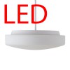 EDNA P3 LED-1L14C03ZK64/024 15W D=350mm Závěsné svítidlo, základna kov, povrch bílá, difuzor sklo opál, LED 15W, 2000lm, teplá 3000K, 230V, IP41, tř.1, rozměry d=350mm, vč tyčového závěsu l=400mm náhled 2