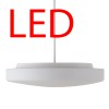 EDNA P5 LED-1L16C07ZK88/028 28W DALI D=490mm Závěsné svítidlo, základna kov, povrch bílá, difuzor sklo opál, LED 28W, 3690lm, teplá 3000K, stmív DALI, 230V, IP41, tř.1, rozměry d=490mm, vč tyčového závěsu l=600mm náhled 2