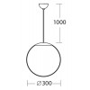 ISIS S2 ZS11 E27 1x7W D=300mm Závěsné svítidlo, základna kov, povrch bílá, difuzor PE opál, pro žárovku 1x7W, E27, 230V, IP40, tř.1, d=300mm, vč kabelového závěsu l=1000mm lze zkrátit náhled 9