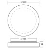 ELSA 16, LED-2L43C10K910/637 DALI 3000## Stropní svítidlo, základna kov, povrch bílá, difuzor sklo opál, LED 52W, 7250lm/4710lm, teplá 3000K, Ra80, stmívání DALI, 230V, IP43,  tř.1, "F", d=590mm, h=94mm náhled 2