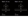LENNY nástěnné svítidlo LED 470mm Nástěnné svítidlo, nastavitelný sklon svícení, materiál kov, povrch chrom, difuzor plast opál, LED 5W, 320lm, teplá bílá 3000K, 230V, IP20, zař.tř.1, rozměry 470x160mm náhled 2
