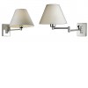 RASHES 1x15W E27 Nástěnné svítidlo, základna hliník, povrch chrom, stínítko textil bílá, pro žárovku LED 1x15W, E27, 230V, IP20, tř.1, rozměry 320x330mm, dvouramenné náhled 2