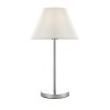 SOFT 1X15W E27 stolní Stolní dekorativní lampa, materiál kov, povrch chrom, stínítko bílá, pro žárovku 1x15W, E27, 230V, IP20, tř.2, rozměry d=330mm, h=540mm náhled 1