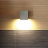 DIXON LED Nástěnné svítidlo těleso hliník, povrch šedá, sklo čiré, LED 2x2W teplá, Ra77, 230V, IP54, 90x90x100mm, svítí dolů náhled 3