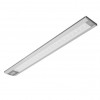 PALADIO SET LED 230V Světlo pod kuchyňskou linku, hliník, šedostříbrná, difuzor plast opál, LED 5W, denní 6000K, 360lm/cca 18W žár, vč. adaptéru 230V12V, IP20, l=430mm 65x12mm, s dotyk vyp, připojení adaptér náhled 1