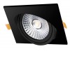 UMA SQ LED 18W Stropní podhledové bodové svítidlo, výklopné +-20°, těleso hliník, povrch bílá, LED 18W, 1260lm, teplá 3000K, vyzař úhel 90°, Ra80, 230V, IP20, d=155mm, h=33mm náhled 3